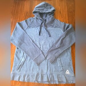 Reebok Men's XL Color Block Blue Activewear Comfort Pullover Hooded Sweatshirt
